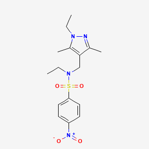 N-ETHYL-N-[(1-ETHYL-3,5-DIMETHYL-1H-PYRAZOL-4-YL)METHYL]-4-NITRO-1-BENZENESULFONAMIDE