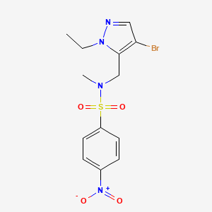 N-[(4-BROMO-1-ETHYL-1H-PYRAZOL-5-YL)METHYL]-N-METHYL-4-NITRO-1-BENZENESULFONAMIDE