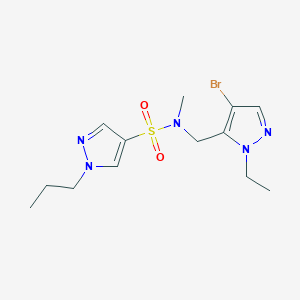 N-[(4-bromo-1-ethyl-1H-pyrazol-5-yl)methyl]-N-methyl-1-propyl-1H-pyrazole-4-sulfonamide