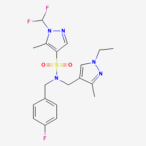 1-(difluoromethyl)-N-[(1-ethyl-3-methyl-1H-pyrazol-4-yl)methyl]-N-(4-fluorobenzyl)-5-methyl-1H-pyrazole-4-sulfonamide