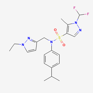 1-(difluoromethyl)-N-[(1-ethyl-1H-pyrazol-3-yl)methyl]-N-(4-isopropylphenyl)-5-methyl-1H-pyrazole-4-sulfonamide