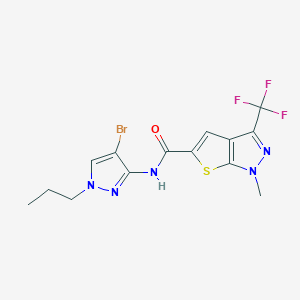 N-(4-bromo-1-propyl-1H-pyrazol-3-yl)-1-methyl-3-(trifluoromethyl)-1H-thieno[2,3-c]pyrazole-5-carboxamide