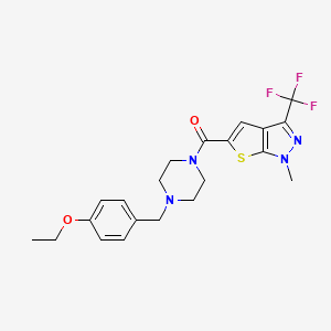 [4-(4-ETHOXYBENZYL)PIPERAZINO][1-METHYL-3-(TRIFLUOROMETHYL)-1H-THIENO[2,3-C]PYRAZOL-5-YL]METHANONE