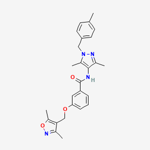 3-[(3,5-dimethyl-4-isoxazolyl)methoxy]-N-[3,5-dimethyl-1-(4-methylbenzyl)-1H-pyrazol-4-yl]benzamide