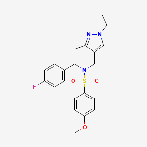 N-[(1-ETHYL-3-METHYL-1H-PYRAZOL-4-YL)METHYL]-N-(4-FLUOROBENZYL)-4-METHOXY-1-BENZENESULFONAMIDE