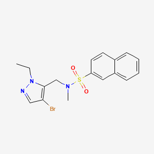 N-[(4-bromo-1-ethyl-1H-pyrazol-5-yl)methyl]-N-methyl-2-naphthalenesulfonamide