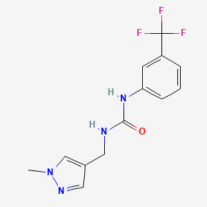 molecular formula C13H13F3N4O B4356042 N-[(1-methyl-1H-pyrazol-4-yl)methyl]-N'-[3-(trifluoromethyl)phenyl]urea 