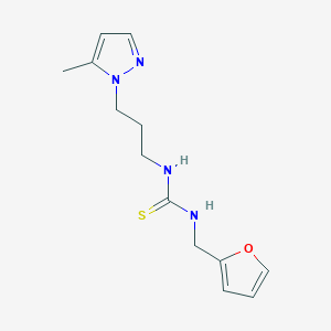 molecular formula C13H18N4OS B4356052 N-(2-furylmethyl)-N'-[3-(5-methyl-1H-pyrazol-1-yl)propyl]thiourea 