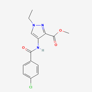 methyl 4-[(4-chlorobenzoyl)amino]-1-ethyl-1H-pyrazole-3-carboxylate