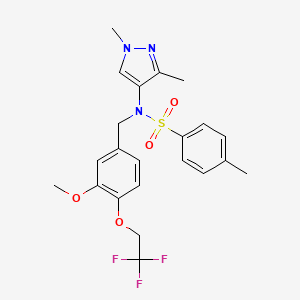 N-(1,3-DIMETHYL-1H-PYRAZOL-4-YL)-N-[3-METHOXY-4-(2,2,2-TRIFLUOROETHOXY)BENZYL]-4-METHYL-1-BENZENESULFONAMIDE