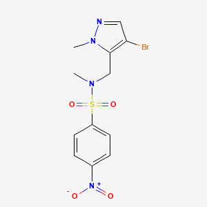 N-[(4-BROMO-1-METHYL-1H-PYRAZOL-5-YL)METHYL]-N-METHYL-4-NITRO-1-BENZENESULFONAMIDE