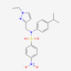 N-[(1-ETHYL-1H-PYRAZOL-3-YL)METHYL]-N-(4-ISOPROPYLPHENYL)-4-NITRO-1-BENZENESULFONAMIDE