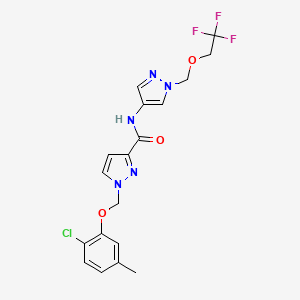 1-[(2-CHLORO-5-METHYLPHENOXY)METHYL]-N~3~-{1-[(2,2,2-TRIFLUOROETHOXY)METHYL]-1H-PYRAZOL-4-YL}-1H-PYRAZOLE-3-CARBOXAMIDE