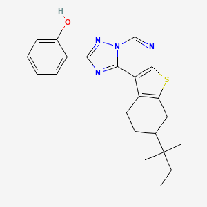 2-[9-(TERT-PENTYL)-8,9,10,11-TETRAHYDRO[1]BENZOTHIENO[3,2-E][1,2,4]TRIAZOLO[1,5-C]PYRIMIDIN-2-YL]PHENOL