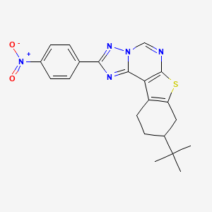 9-(TERT-BUTYL)-2-(4-NITROPHENYL)-8,9,10,11-TETRAHYDRO[1]BENZOTHIENO[3,2-E][1,2,4]TRIAZOLO[1,5-C]PYRIMIDINE