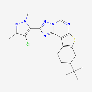 9-(TERT-BUTYL)-2-(4-CHLORO-1,3-DIMETHYL-1H-PYRAZOL-5-YL)-8,9,10,11-TETRAHYDRO[1]BENZOTHIENO[3,2-E][1,2,4]TRIAZOLO[1,5-C]PYRIMIDINE