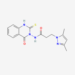 3-(3,5-DIMETHYL-1H-PYRAZOL-1-YL)-N-[4-OXO-2-SULFANYL-3(4H)-QUINAZOLINYL]PROPANAMIDE