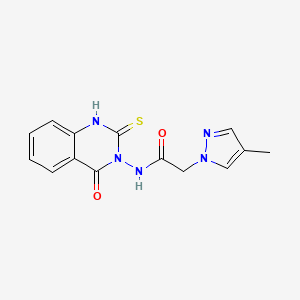 2-(4-methylpyrazol-1-yl)-N-(4-oxo-2-sulfanylidene-1H-quinazolin-3-yl)acetamide