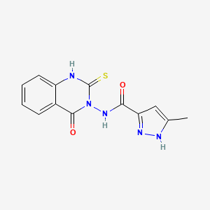 5-METHYL-N-[4-OXO-2-SULFANYL-3(4H)-QUINAZOLINYL]-1H-PYRAZOLE-3-CARBOXAMIDE