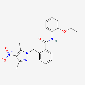 2-[(3,5-dimethyl-4-nitro-1H-pyrazol-1-yl)methyl]-N-(2-ethoxyphenyl)benzamide