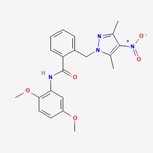 N-(2,5-dimethoxyphenyl)-2-[(3,5-dimethyl-4-nitro-1H-pyrazol-1-yl)methyl]benzamide