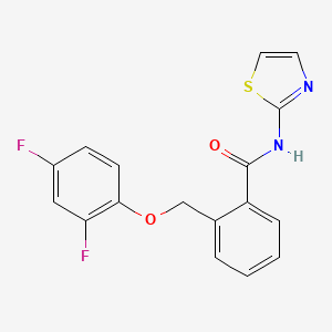 2-[(2,4-difluorophenoxy)methyl]-N-(1,3-thiazol-2-yl)benzamide