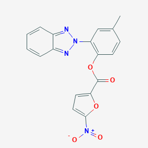 molecular formula C18H12N4O5 B435629 2-(2H-1,2,3-benzotriazol-2-yl)-4-methylphenyl 5-nitro-2-furoate CAS No. 370847-07-7