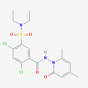 2,4-DICHLORO-5-[(DIETHYLAMINO)SULFONYL]-N-[2,4-DIMETHYL-6-OXO-1(6H)-PYRIDINYL]BENZAMIDE