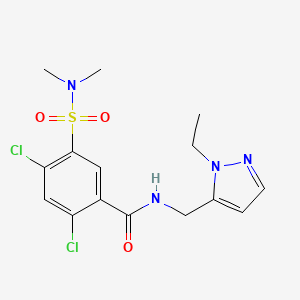 2,4-dichloro-5-[(dimethylamino)sulfonyl]-N-[(1-ethyl-1H-pyrazol-5-yl)methyl]benzamide