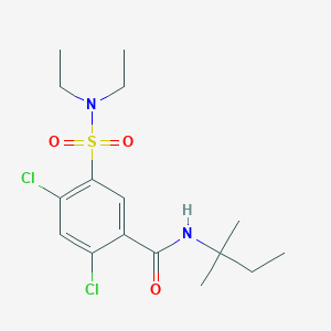 2,4-dichloro-5-(diethylsulfamoyl)-N-(2-methylbutan-2-yl)benzamide