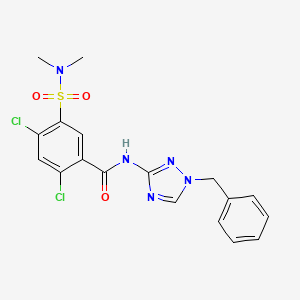 N-(1-benzyl-1H-1,2,4-triazol-3-yl)-2,4-dichloro-5-[(dimethylamino)sulfonyl]benzamide