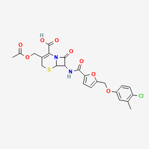 3-[(ACETYLOXY)METHYL]-7-[({5-[(4-CHLORO-3-METHYLPHENOXY)METHYL]-2-FURYL}CARBONYL)AMINO]-8-OXO-5-THIA-1-AZABICYCLO[4.2.0]OCT-2-ENE-2-CARBOXYLIC ACID