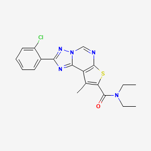 2-(2-chlorophenyl)-N,N-diethyl-9-methylthieno[3,2-e][1,2,4]triazolo[1,5-c]pyrimidine-8-carboxamide