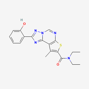 N,N-diethyl-2-(2-hydroxyphenyl)-9-methylthieno[3,2-e][1,2,4]triazolo[1,5-c]pyrimidine-8-carboxamide