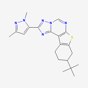 9-(TERT-BUTYL)-2-(1,3-DIMETHYL-1H-PYRAZOL-5-YL)-8,9,10,11-TETRAHYDRO[1]BENZOTHIENO[3,2-E][1,2,4]TRIAZOLO[1,5-C]PYRIMIDINE