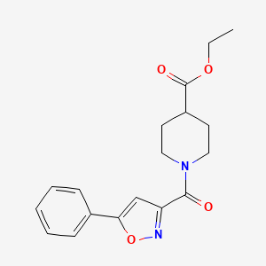 ethyl 1-[(5-phenyl-3-isoxazolyl)carbonyl]-4-piperidinecarboxylate