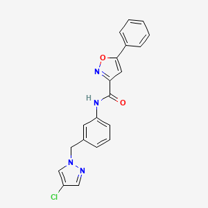 N-{3-[(4-chloro-1H-pyrazol-1-yl)methyl]phenyl}-5-phenyl-3-isoxazolecarboxamide