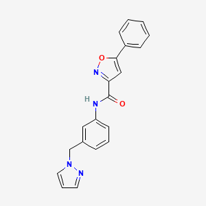 5-phenyl-N-[3-(1H-pyrazol-1-ylmethyl)phenyl]-3-isoxazolecarboxamide