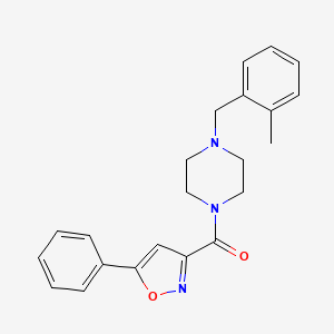 molecular formula C22H23N3O2 B4356452 [4-(2-METHYLBENZYL)PIPERAZINO](5-PHENYL-3-ISOXAZOLYL)METHANONE 