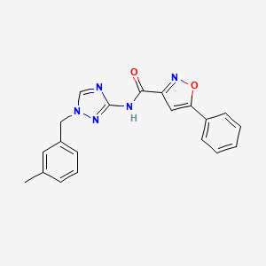 molecular formula C20H17N5O2 B4356470 N-[1-(3-methylbenzyl)-1H-1,2,4-triazol-3-yl]-5-phenyl-3-isoxazolecarboxamide 