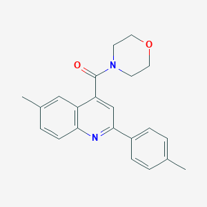 molecular formula C22H22N2O2 B435649 6-Methyl-2-(4-methylphenyl)-4-(4-morpholinylcarbonyl)quinoline CAS No. 351425-45-1