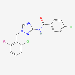 4-chloro-N-[1-(2-chloro-6-fluorobenzyl)-1H-1,2,4-triazol-3-yl]benzamide