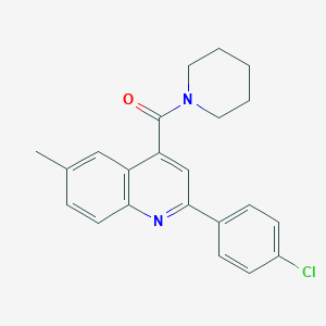 2-(4-Chlorophenyl)-6-methyl-4-(1-piperidinylcarbonyl)quinoline