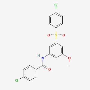 4-chloro-N-{3-[(4-chlorophenyl)sulfonyl]-5-methoxyphenyl}benzamide