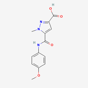 5-[(4-METHOXYANILINO)CARBONYL]-1-METHYL-1H-PYRAZOLE-3-CARBOXYLIC ACID