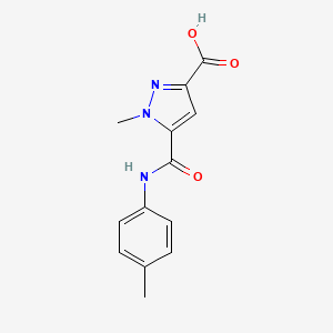 molecular formula C13H13N3O3 B4356570 1-METHYL-5-(4-TOLUIDINOCARBONYL)-1H-PYRAZOLE-3-CARBOXYLIC ACID 