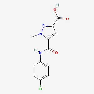 5-[(4-CHLOROANILINO)CARBONYL]-1-METHYL-1H-PYRAZOLE-3-CARBOXYLIC ACID