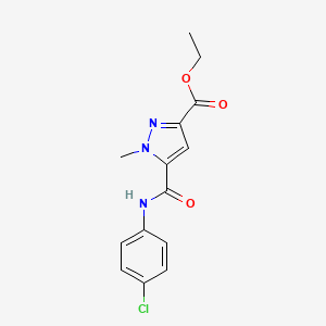 ETHYL 5-[(4-CHLOROANILINO)CARBONYL]-1-METHYL-1H-PYRAZOLE-3-CARBOXYLATE