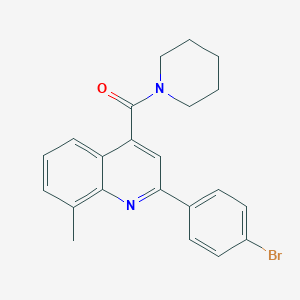 molecular formula C22H21BrN2O B435660 2-(4-Bromophenyl)-8-methyl-4-(1-piperidinylcarbonyl)quinoline CAS No. 355394-65-9