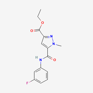 ethyl 5-[(3-fluoroanilino)carbonyl]-1-methyl-1H-pyrazole-3-carboxylate